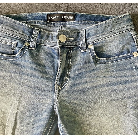 Express Low Stretch Denim Blue Jean Jegging Size 4S Lightly Worn - Picture 2 of 6